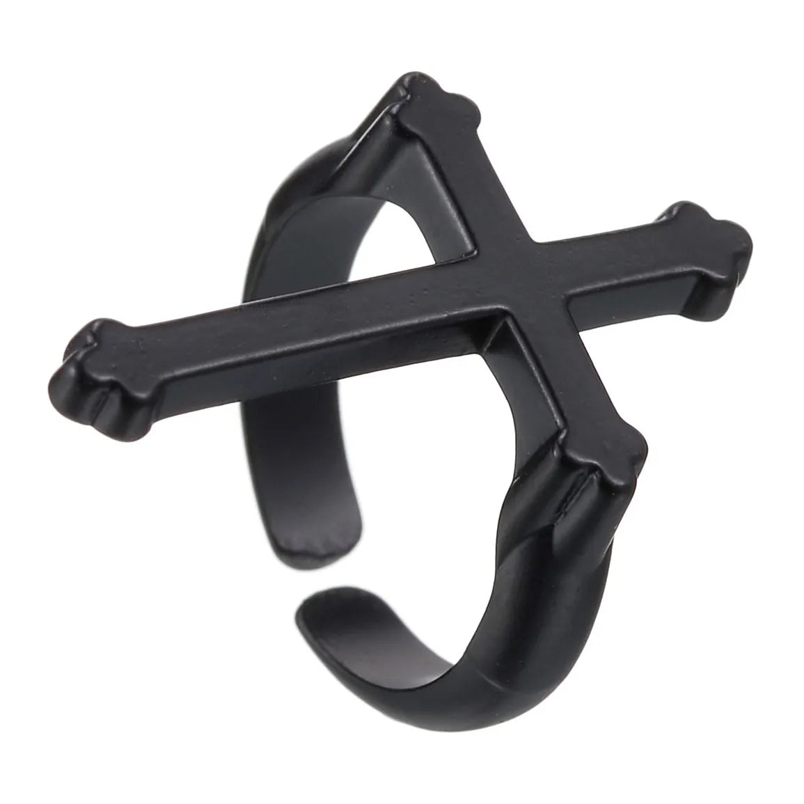 Vintage Black Cross Ring for Women Gothic Punk Steampunk Jesus Men's Ring Girl Boy Party Fashion Male Jewelry