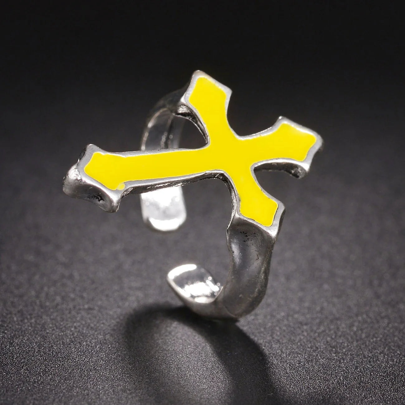 Vintage Black Cross Ring for Women Gothic Punk Steampunk Jesus Men's Ring Girl Boy Party Fashion Male Jewelry