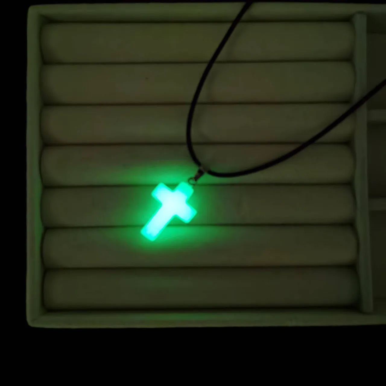Glow in the Dark Cross Necklace – Luminous Faith Pendant for Women