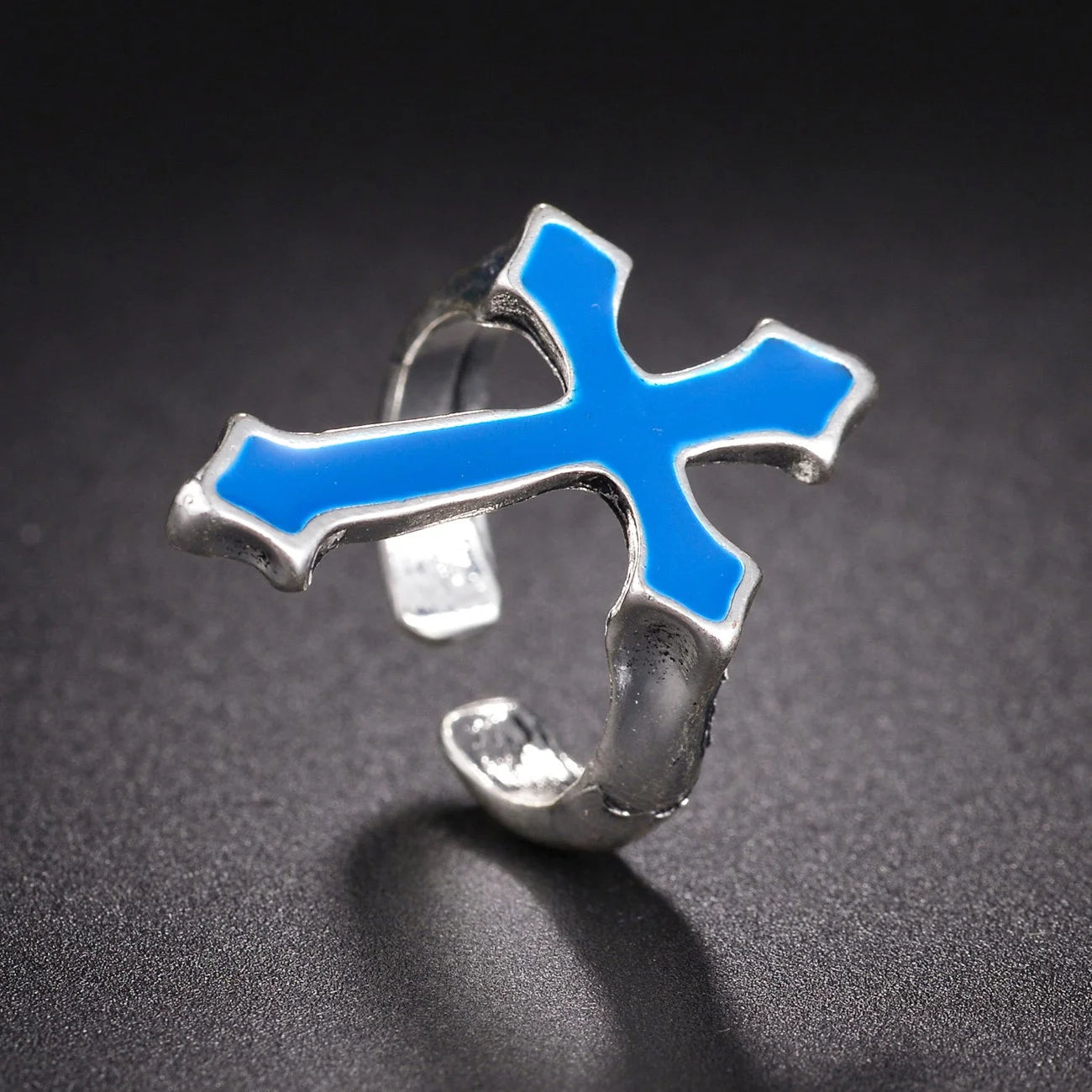 Vintage Black Cross Ring for Women Gothic Punk Steampunk Jesus Men's Ring Girl Boy Party Fashion Male Jewelry